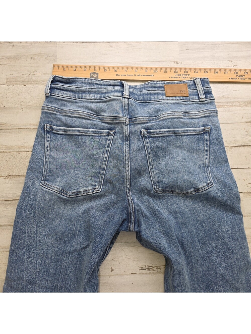 BKE Parker HIgh Rise Cropped Straight Raw Hem Dual Button Women's 30x28 - Picture 6 of 10